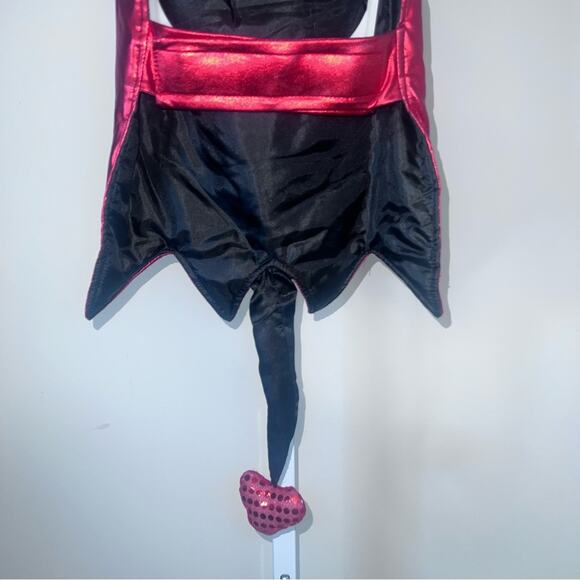 Top Paw Little Devil Metallic Pet Costume Red & Black Small Dog Halloween Outfit - Picture 13 of 17